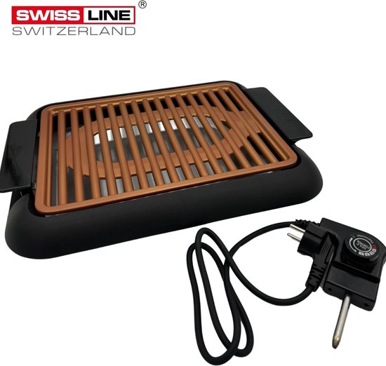 Swiss Line Switzerland - Elektrische Barbecue - Tafel BBQ - Grillrooster - 32CM - 1500W van Swiss Line