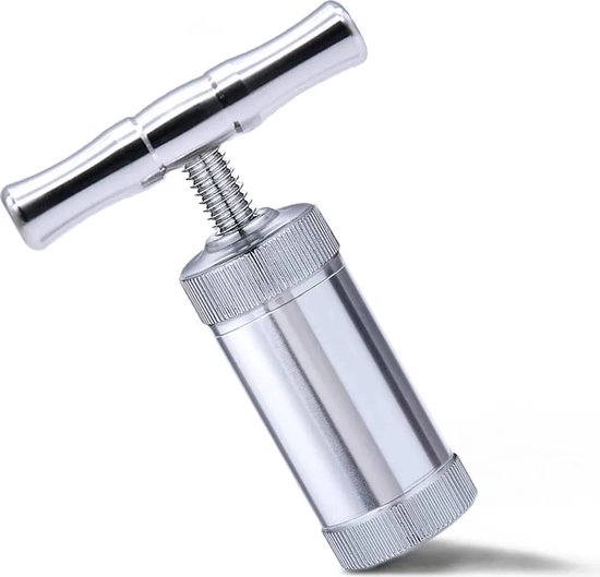 T-vormige aluminium pollenpers, 8,9 cm in diameter, metalen kruidenpers, duurzaam en draagbaar, handmatige T-vormige pers, geschikt voor kruiden en harsen. van Jroyseter