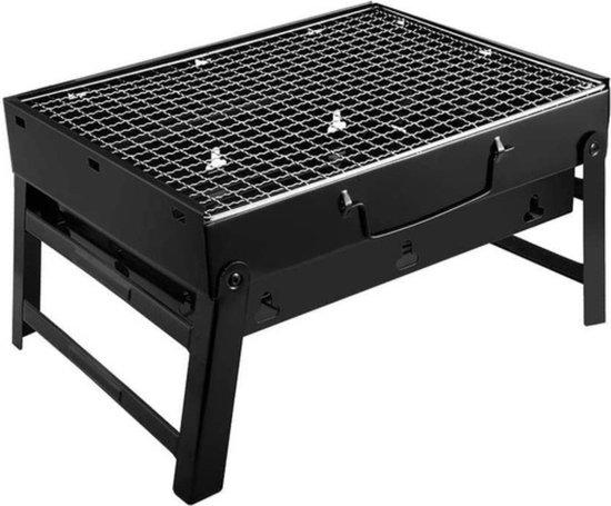 Tafel BBQ Houtskool - Mini BBQ Houtskool Opvouwbaar - Tafel Grill Outdoor Camping Famillie - RVS van COOKINgarden