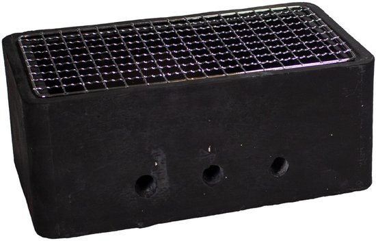 Tafel BBQ zwart rechthoekig 25 x 15 x 10 cm