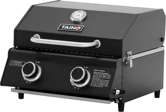 TAINO COMPACT 3.0S tafelgrill - gasgrill compact grillrooster zwart van Merkloos