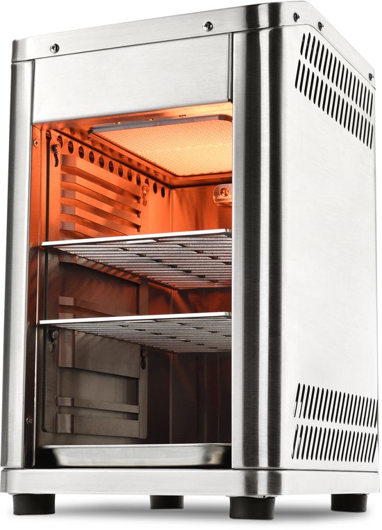 TAINO PRO Design top heat grill gas - steak grill 800 graden high performance grill roestvrij staal zilver van Merkloos