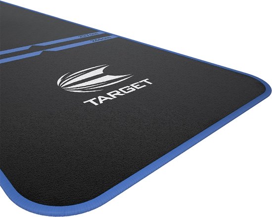 Target Darts Wereldkampioen Darts Mat Zwart Blauw | Dart Oche Mat met Soft Tip en Stalen Tip Werplijn Afstanden | Anti-slip Tapijtmatten voor Vloer en Dart Tips Bescherming | Darts Accessoires UK van Merkloos