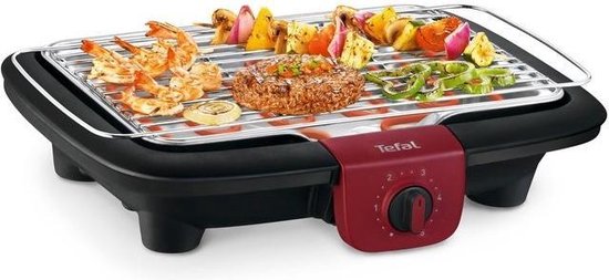 Tefal BG 90E5 buitenbarbecue & grill 2300 W Electrisch Tafelblad Zwart, Rood van Tefal
