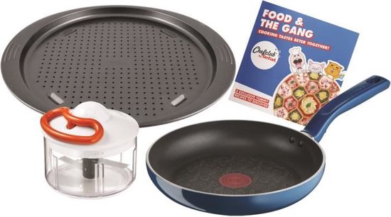 Tefal G805S304 - Chefclub Koekenpan 24 Cm + Hakmolen + Pizzaplaat van Tefal