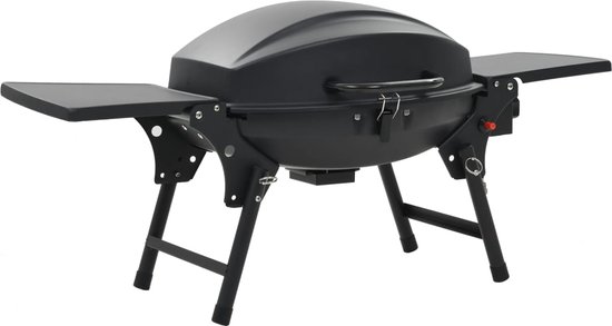 The Living Store Draagbare BBQ - Gasbarbecue - Stalen behuizing - Zwart - 103x47x47cm - 4.2kW van The Living Store