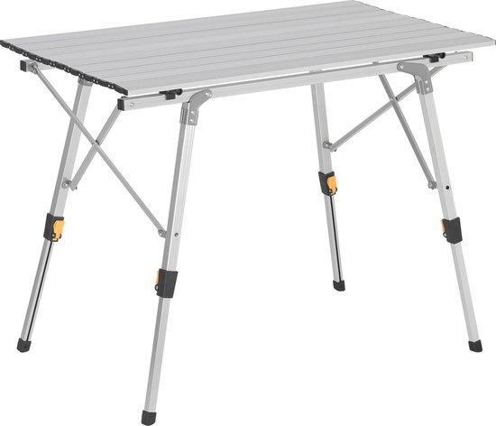 T&L Store® Camping Tafel - Campingtafels - Campingtafel Inklapbaar -Modern - Met Opbergtas - Maximaal 30kg Belastbaar - Zilver - 90x52x72 cm van T&L Store®