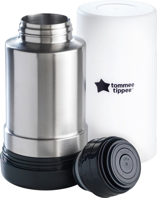 Tommee Tippee Closer to Nature - draagbare flessen en voedselverwarmer - ideaal voor op reis - thermisch geïsoleerd - roestvrij staal met lekvrij deksel van TOM