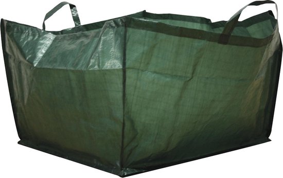 Toolland Tuinafvalzak, vierkant, polyester, groen, 190 liter van Toolland