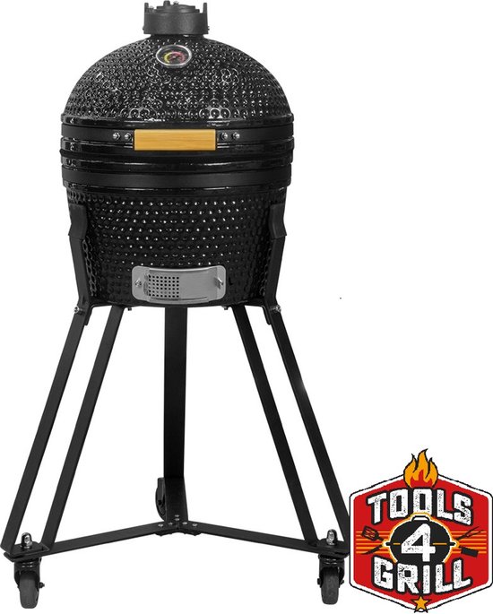 Tools4Grill 16 inch kamado met verrijdbaar onderstel van Merkloos