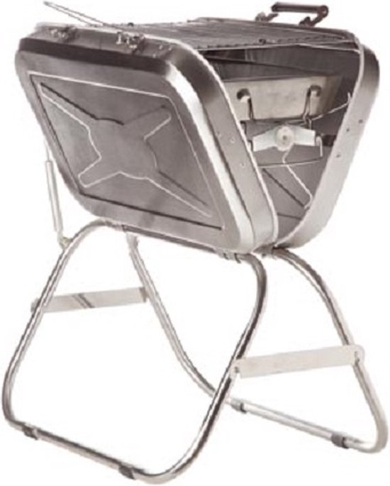 TRAVEL BBQ ROESTVRIJ STAAL 58.5X43XH66CM PLOOIBAAR - VOOR 7-9 PERSONEN van Fire & Flavor
