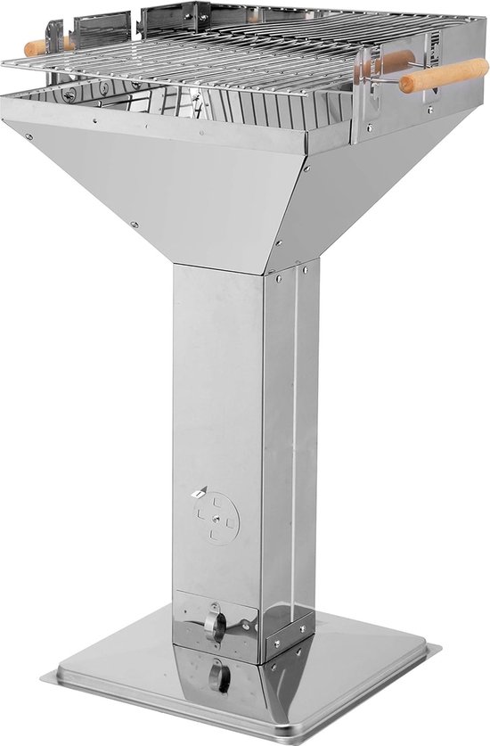 Trechtergrill Vista, houtskool, zilver van Rösle