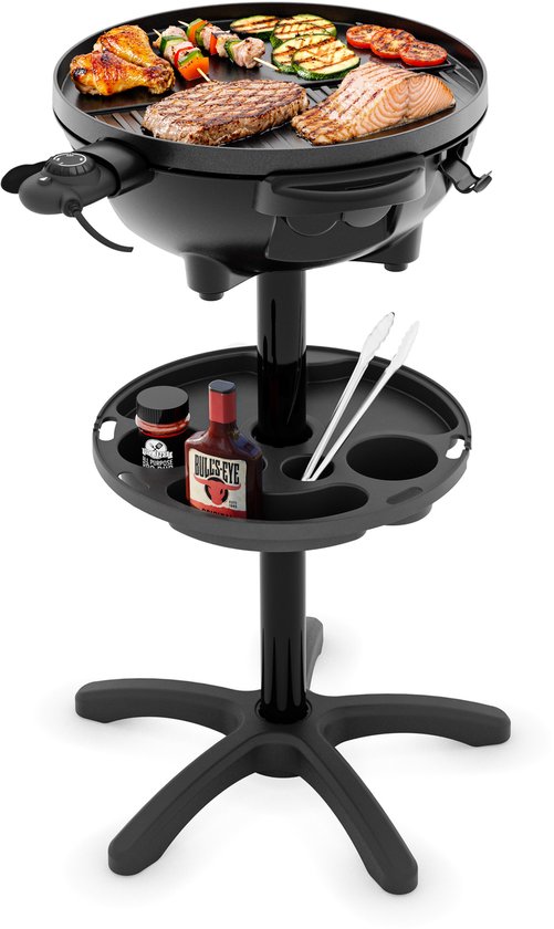 Tristar Elektrische BBQ met Stand - 2200W - Ø41 cm - Deksel met Thermometer - Keramische Coating - 250°C - BQ-2885