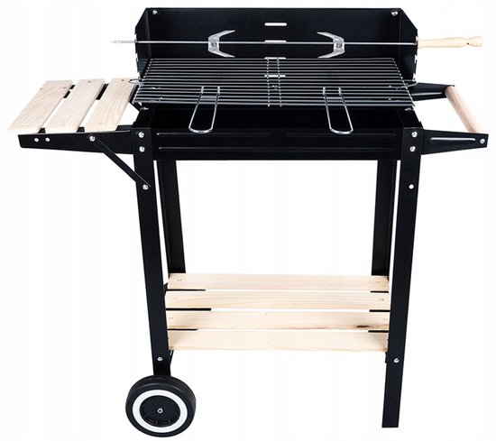 Trolley HQ GQ4 Koolgrill met Wielen & Spit - Duurzaam & Functioneel van Koolgrill