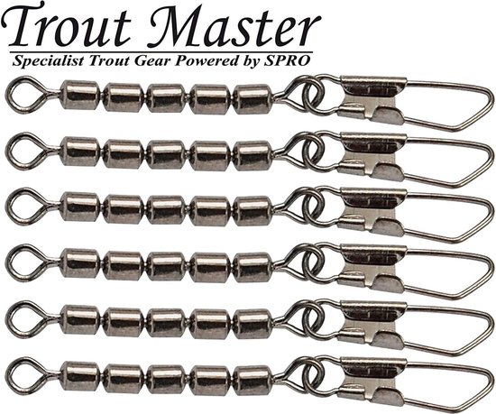 Trout Master 5 Barrel Snap Swivel (6 pcs) - Maat : 18 van Trout Master