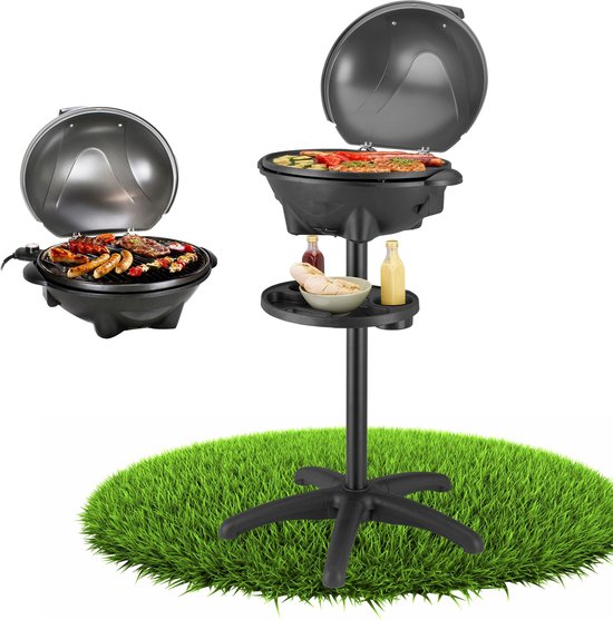 TZS First Austria Elektrische BBQ - met Grillplaat - 2400 W - Grilloppervlak 44 x 33.5cm - Zwart van TZS First Austria