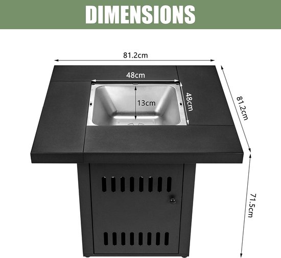 Ultranature BBQ/Vuurtafel/Tafel - 3 in 1 van Merkloos