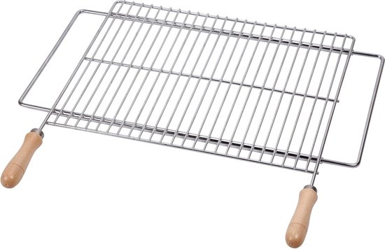 Universeel uitschuifbaar grillrek voor barbecue - zilver, 70 x 40 cm Barbecue van BBQStyle