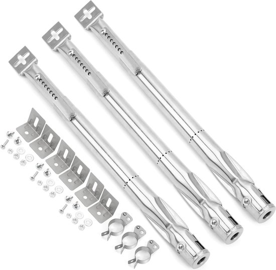 Universele Roestvrijstalen Verstelbare Brandervervanging - Branders Accessoires Gasbarbecue - 12mm - 3 Stuks van FireBeam
