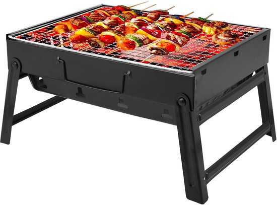 Unyqoos® Compacte en Draagbare Houtskoolgrill voor Outdoor Picknicks en Kampeeravonturen van Merkloos