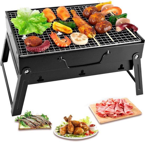 Unyqoos® Opvouwbare en Draagbare Houtskool Tafelgrill voor Outdoor en Indoor Gebruik van Merkloos