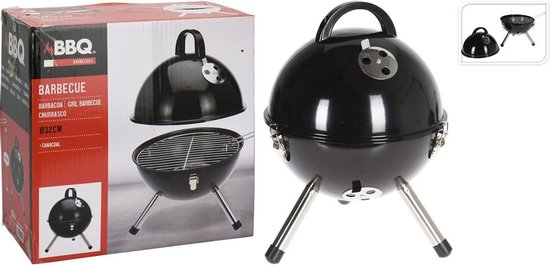 Van der Meulen Kogelbarbecue - Zwarte BBQ van 32 cm van Merkloos