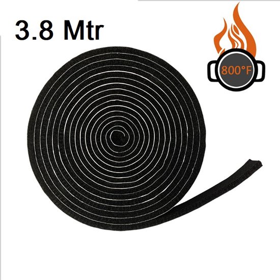 Vervangings Vilt-Afdichtings Vilt -voor BBQ – 3,8m x 2cm x 3mm – Geschikt voor Green Egg,Kamado Joe,Black Bastard,auplex,tarrington,patton,Grill guru