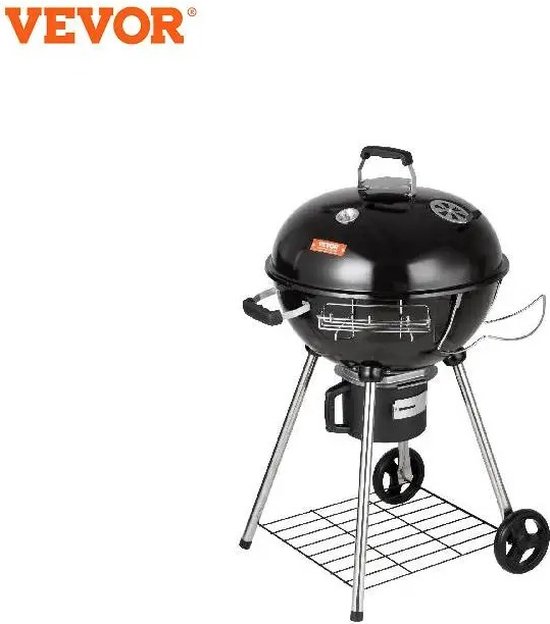 Vevor Barbecue - BBQ - Houtskool - Kogelbarbecue - Houtskoolgrill - Met Wielen - 106 CM Hoog - 56 CM Grill - Porselein Geëmailleerd