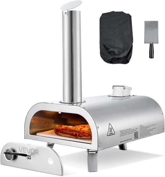 Veya Pizzaoven - Pizzaovens - Diameter pizza 30,5 cm - Van pizza tot groenten en kip - Warm in 15 min - RVS - Pizza in 90 sec