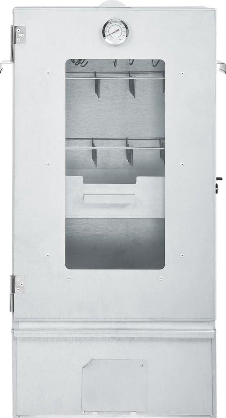 vidaXL BBQ-rookoven met tafel gegalvaniseerd staal van VidaXL
