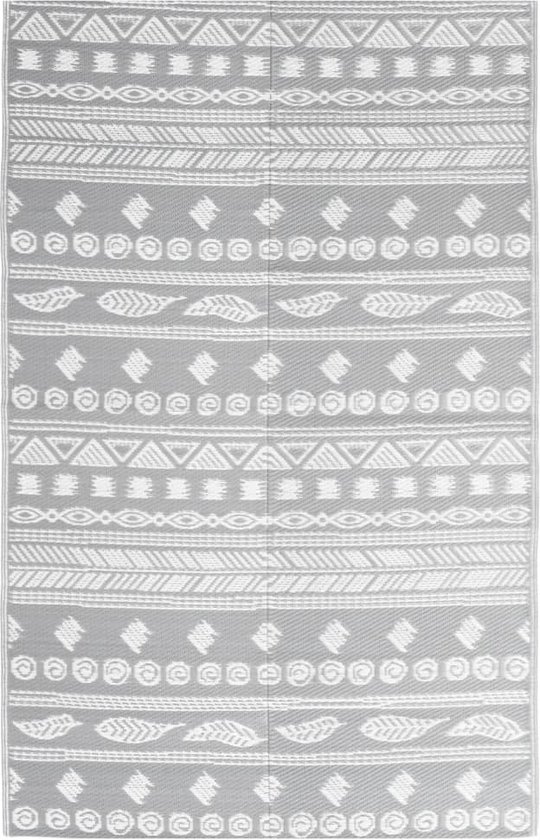 vidaXL - Buitenkleed - 120x180 - cm - polypropeen - grijs van vidaXL