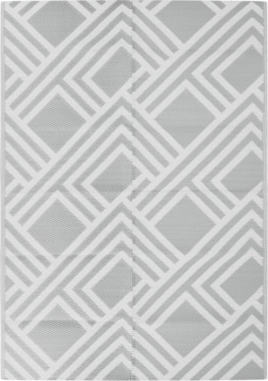 vidaXL - Buitenkleed - 140x200 - cm - polypropeen - grijs van vidaXL