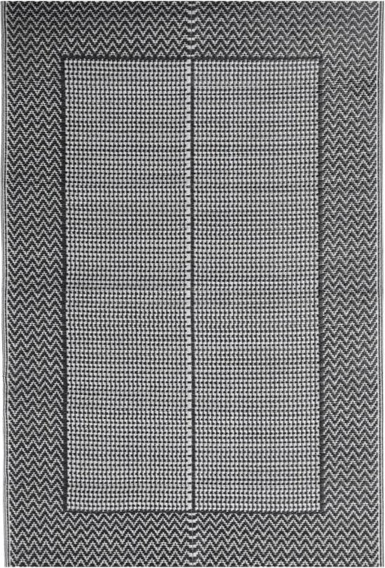 vidaXL - Buitenkleed - 140x200 - cm - polypropeen - zwart van VidaXL