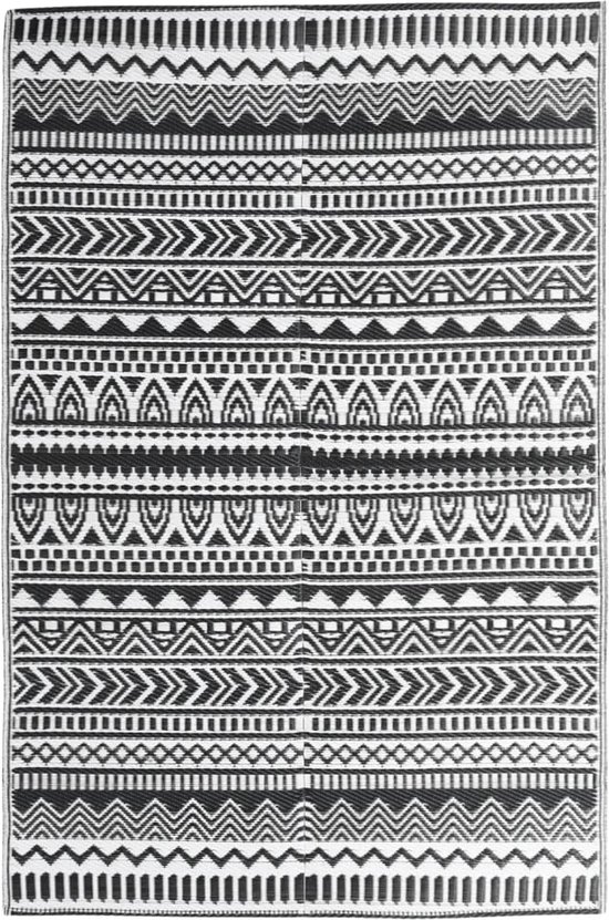 vidaXL - Buitenkleed - 160x230 - cm - polypropeen - zwart van VidaXL