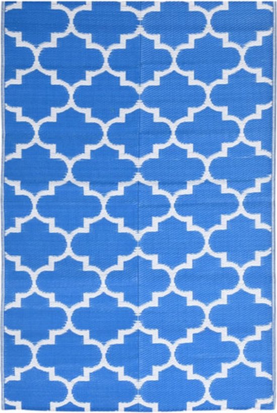 vidaXL - Buitenkleed - 190x290 - cm - polypropeen - blauw van vidaXL