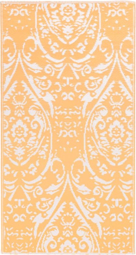vidaXL - Buitenkleed - 80x150 - cm - PP - oranje - en - wit van vidaXL