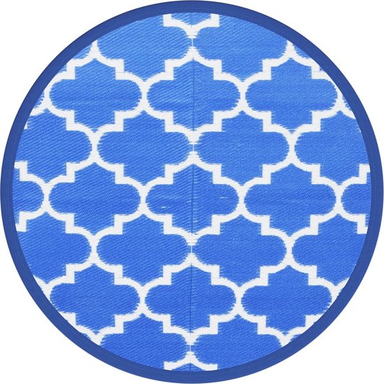 vidaXL - Buitenkleed - Ã120 - cm - polypropeen - blauw van vidaXL