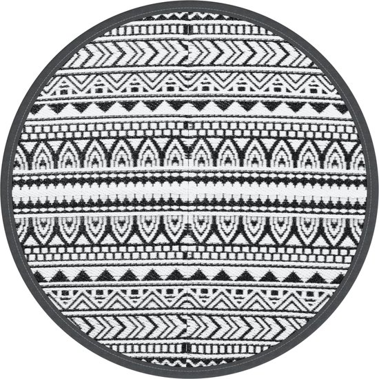 vidaXL - Buitenkleed - Ã160 - cm - polypropeen - zwart van vidaXL