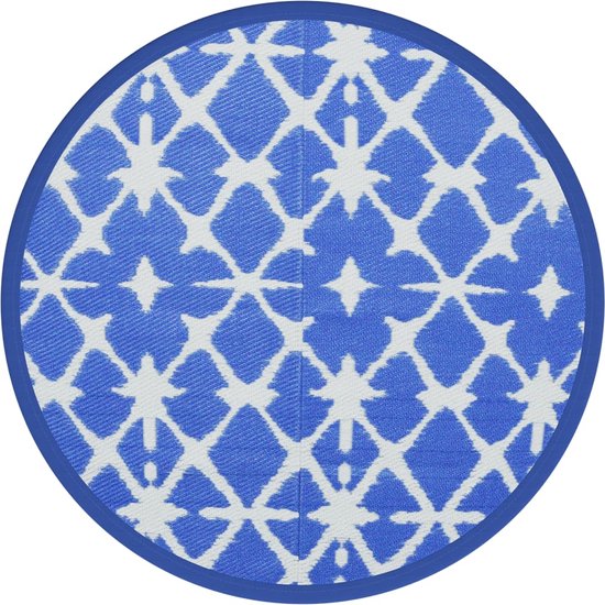 vidaXL - Buitenkleed - Ã200 - cm - polypropeen - blauw - en - wit van vidaXL