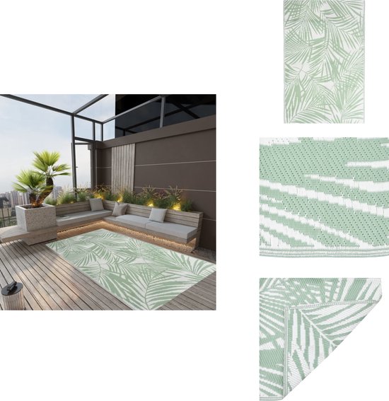 vidaXL Buitenkleed - Buitenkleden - Kleed - Tapijt - Buitenkleed 120x180 cm polypropeen groen van VidaXL