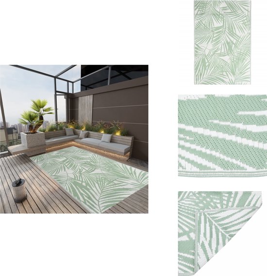 vidaXL Buitenkleed - Buitenkleden - Kleed - Tapijt - Buitenkleed 140x200 cm polypropeen groen van VidaXL
