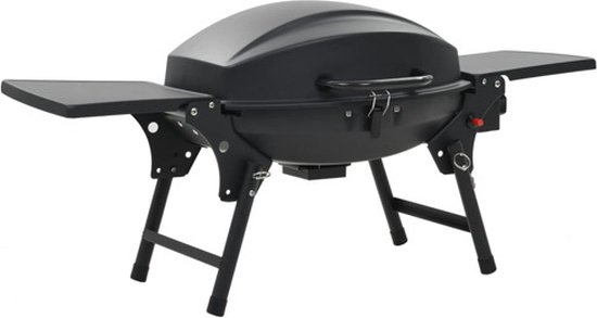vidaXL Gasbarbecue met kookzone zwart van vidaXL