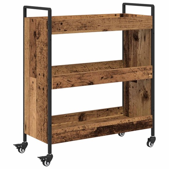 vidaXL - Keuken - Trolley - Oudhout - 70 - x - 30 - x - 82 - cm - Bewerkt - hout van VidaXL