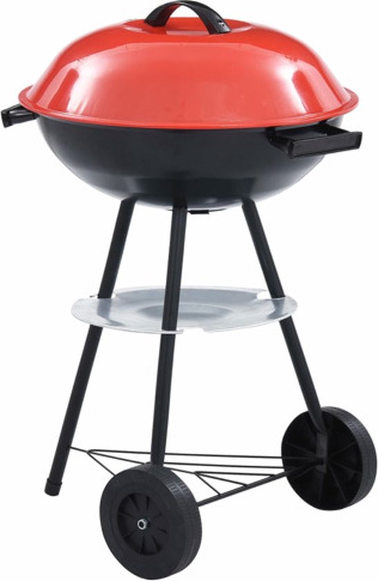 vidaXL Kogelbarbecue houtskool met wieltjes XXL 44 cm van Merkloos