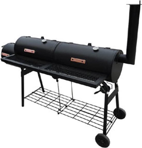 vidaXL Rookbarbecue Nevada XL zwart van VidaXL