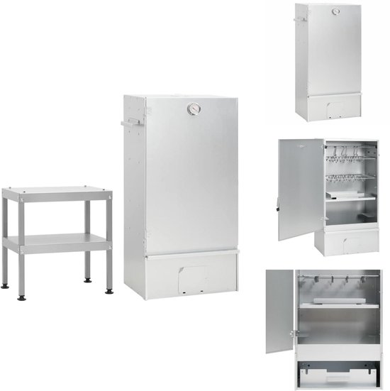 vidaXL Rookoven - Rookovens - Rookoven Met Tafel - Roker - BBQ-rookoven met tafel gegalvaniseerd staal van Merkloos