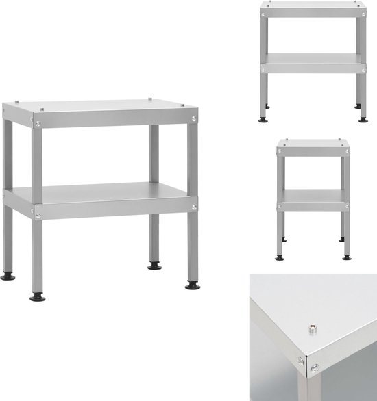 vidaXL Tafel Voor Rookoven - Tafels Voor Rookovens - Tafel - Voorbereidingstafel - Tafel voor rookoven 40x28x44,5 cm gegalvaniseerd staal van VidaXL