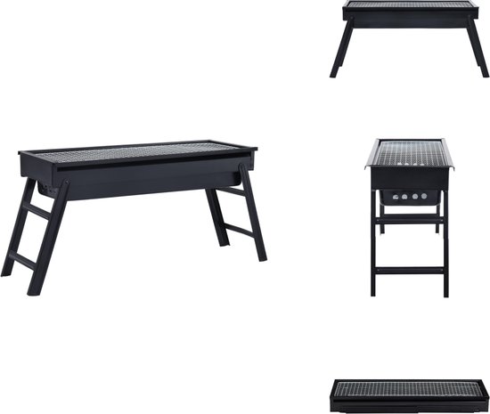 vidaXL Tuinbarbecue - Tuinbarbecues - Barbecue - Barbecues - Campingbarbecue draagbaar 60x22,5x33 cm roestvrij staal van VidaXL