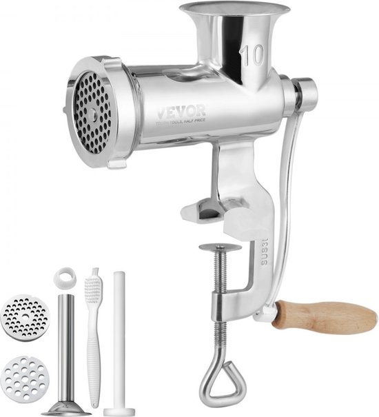 Vleesmolen Handmatige Worstvuller RVS 5/8 mm Worstmachine Klem Handslinger van Clatronic