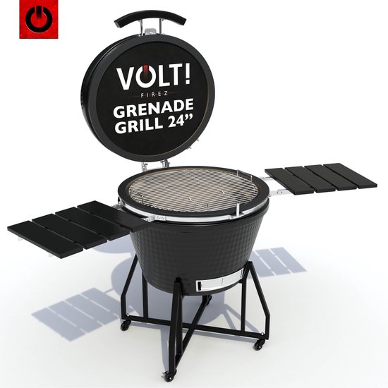 VOLT! Kamado BBQ 24 Inch - Houtskoolbarbecues - Ø63cm - Luxe Afwerking van VOLT!